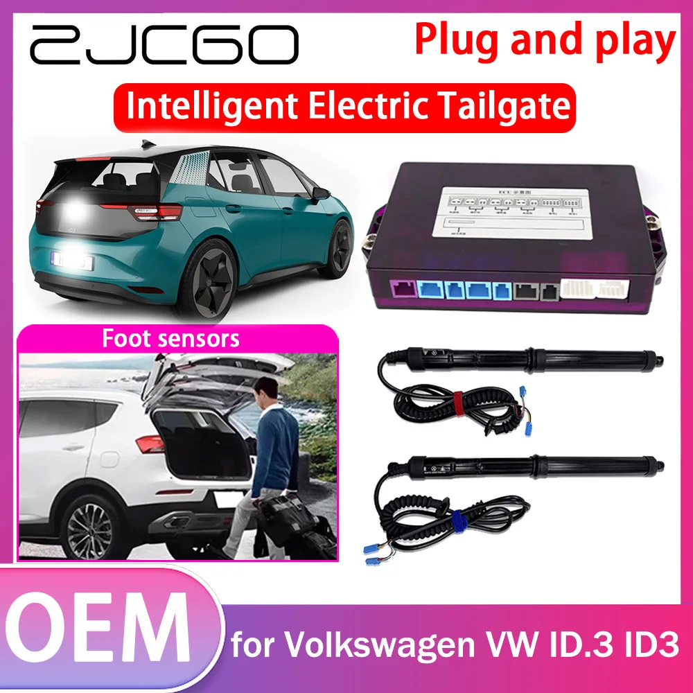 ZJCGO Electric Tailgate Lift Drive Trunk Opening Tail Gate Lift Soft Close Car Door for Volkswagen VW ID.3 ID3 2019~2023