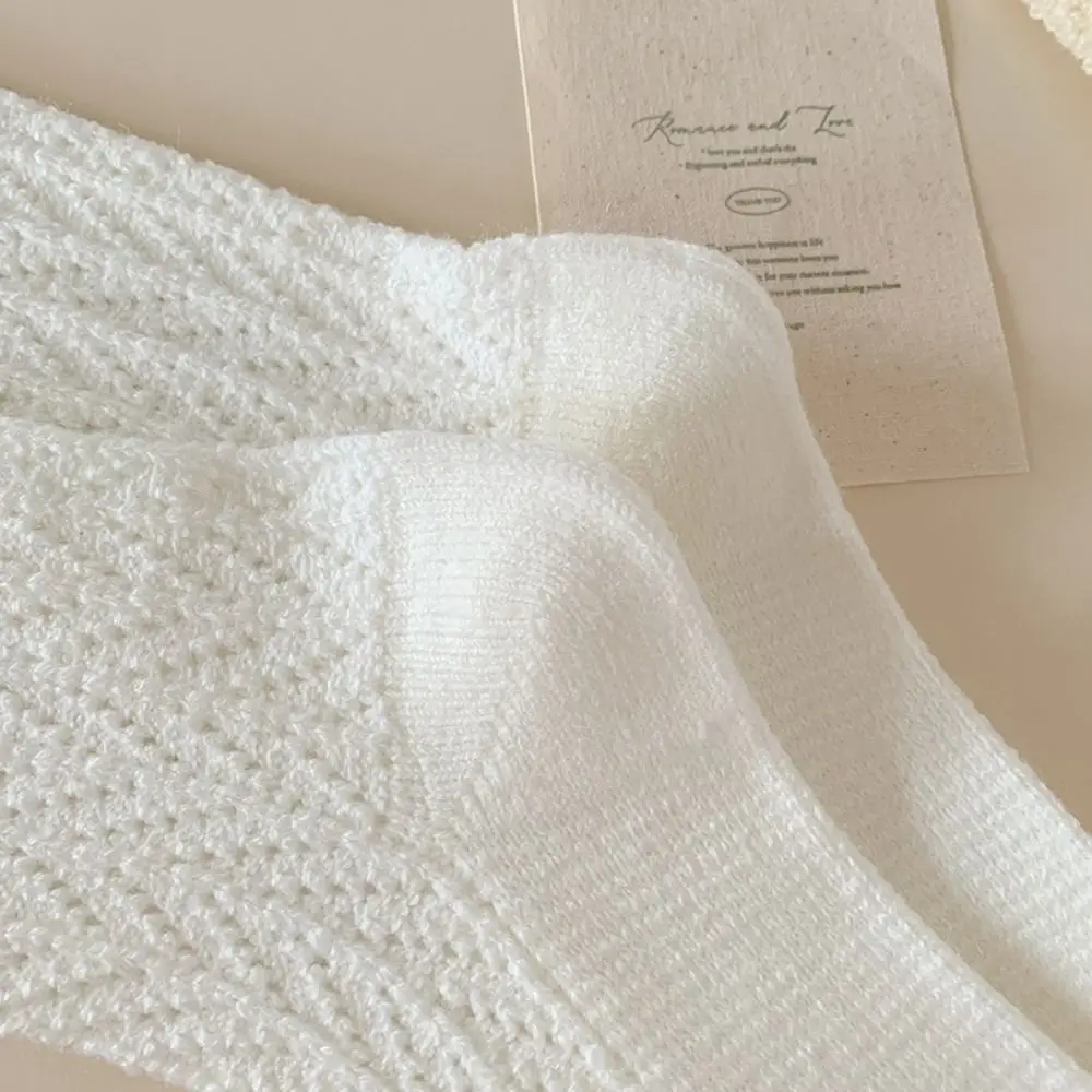 

Новые вязаные полые носки до середины икры, дышащие, теплые, длинные носки-трубы, повседневные уличные носки-трубы в стиле Харадзюку для женщин и девочек