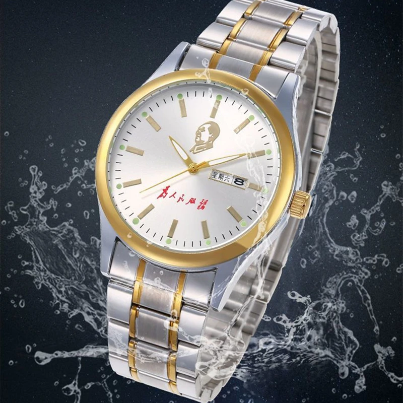 นาฬิกาควอตซ์วินเทจ Leocylin กันน้ำเรืองแสงสำหรับผู้ชายนาฬิกาข้อมือ Chairman Hardlex relogio Masculino