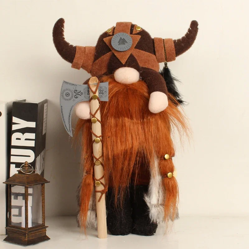Nordics Viking Gnomes Durable Viking Warrior Gnome Doll Cute And Fun Handmade Garden Decor Outdoor Statue Home Decoration