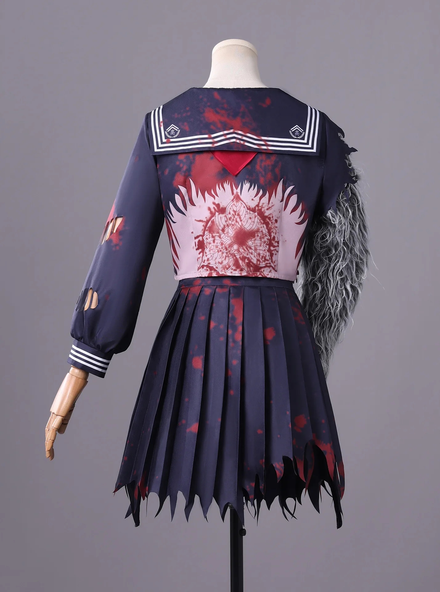 

Shimizu Hinako 2026 Anime School JK Uniform Cosplay Costume Wasteland Style Broken Design for Halloween Carnival