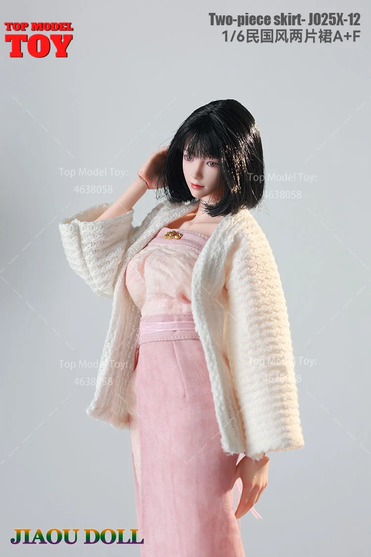 JIAOUDOLL JO25X-12 1/6 deux pièces jupe pull manteau vêtements accessoire modèle adapté 12 ''femme soldat figurine corps poupées