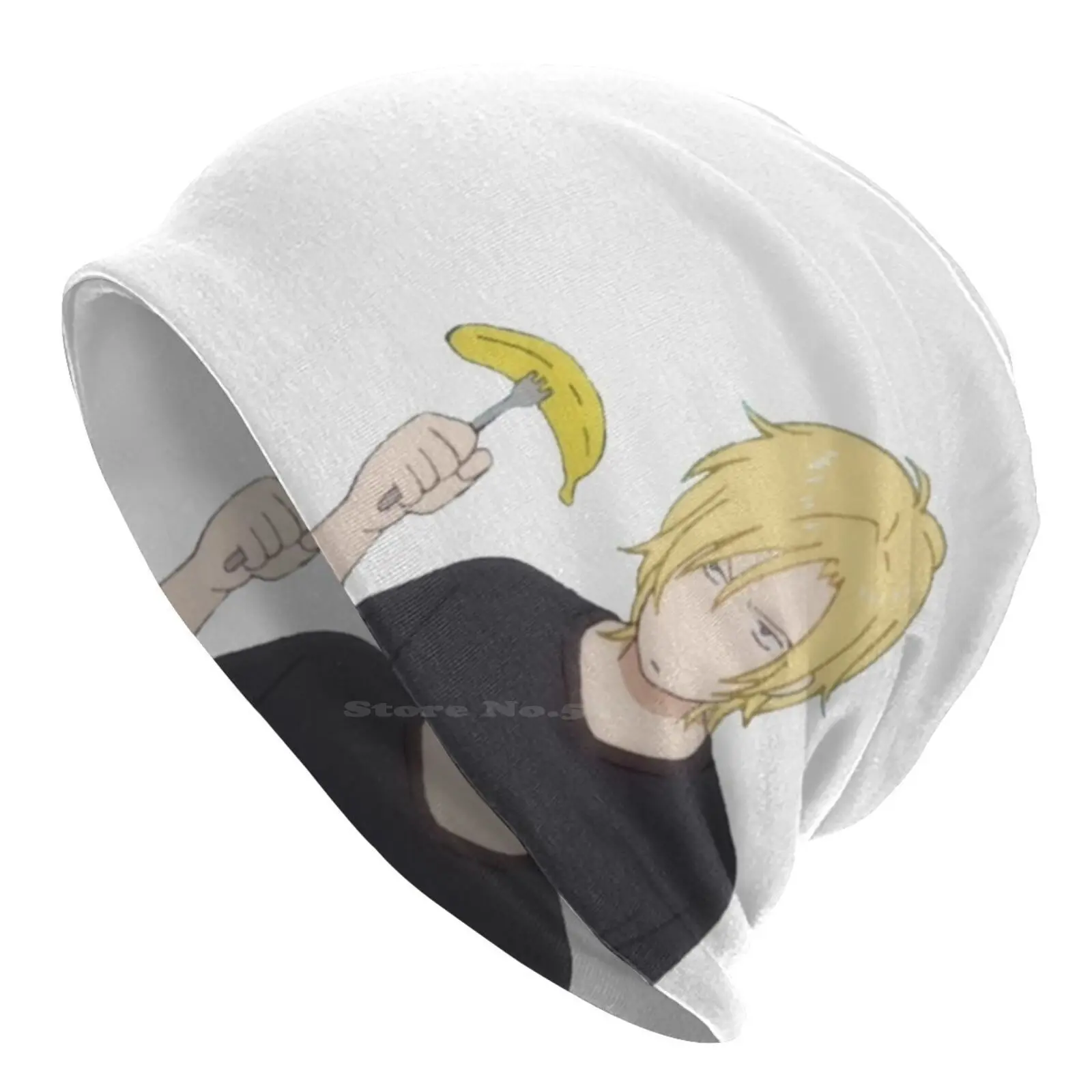 Ash With A Banana-Banana Fish Knitted Hat Warm Beanie Outdoor Caps Bannana Fish Ash Lynx Eiji Okumura Ash And Eiji Ashxeiji