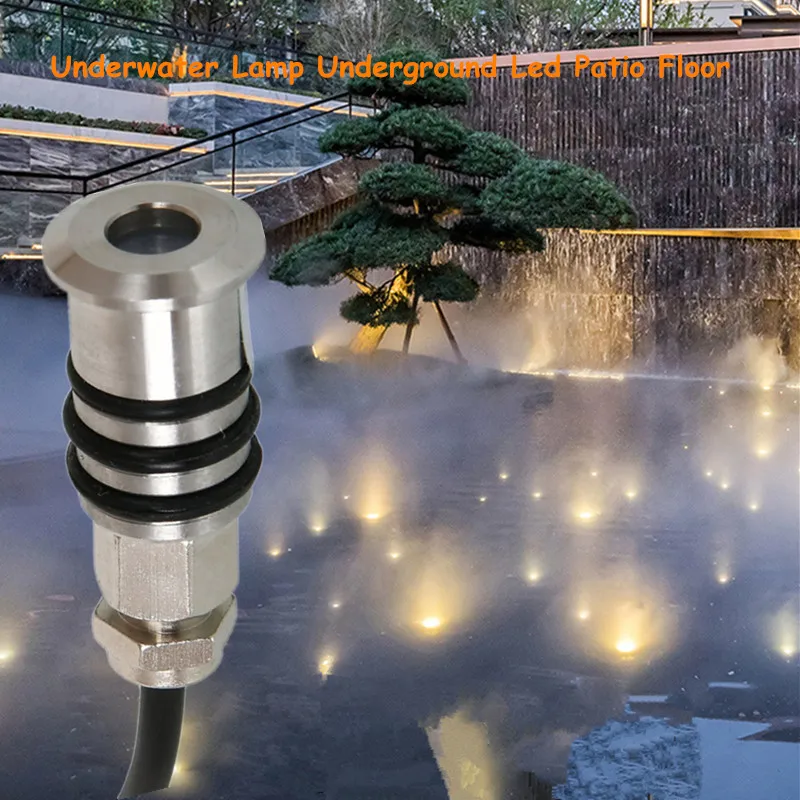 

304 Full Stainless Steel IP68 Buried Light Small Power Spotlight Fountain Fish Pond Underwater Lamp Underground Led Patio Floor