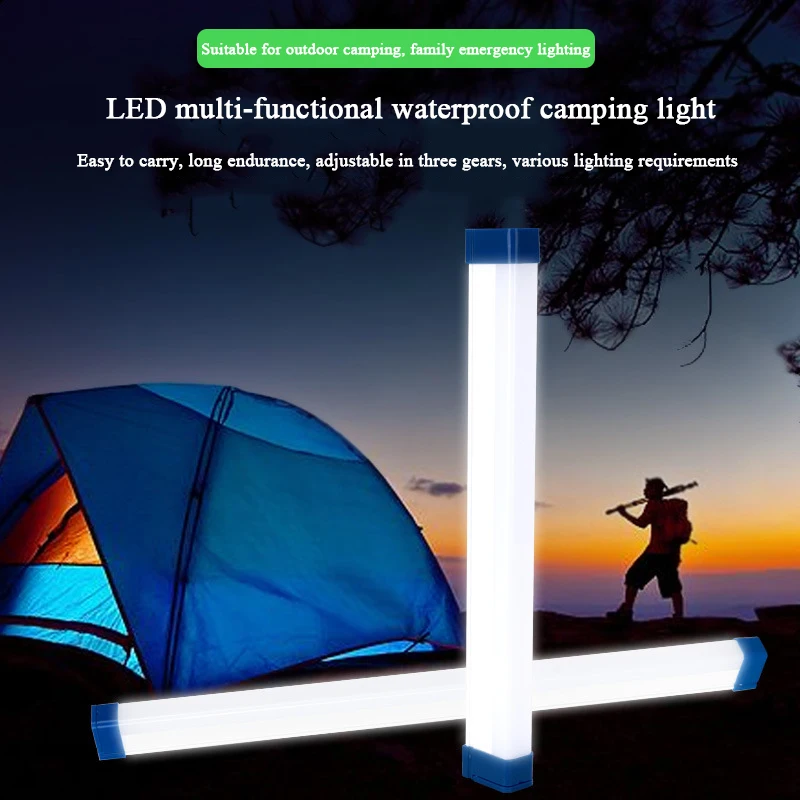 LED emergency light tube magnetic suspension USB charging light tube power failure night market stalls camping emergency light