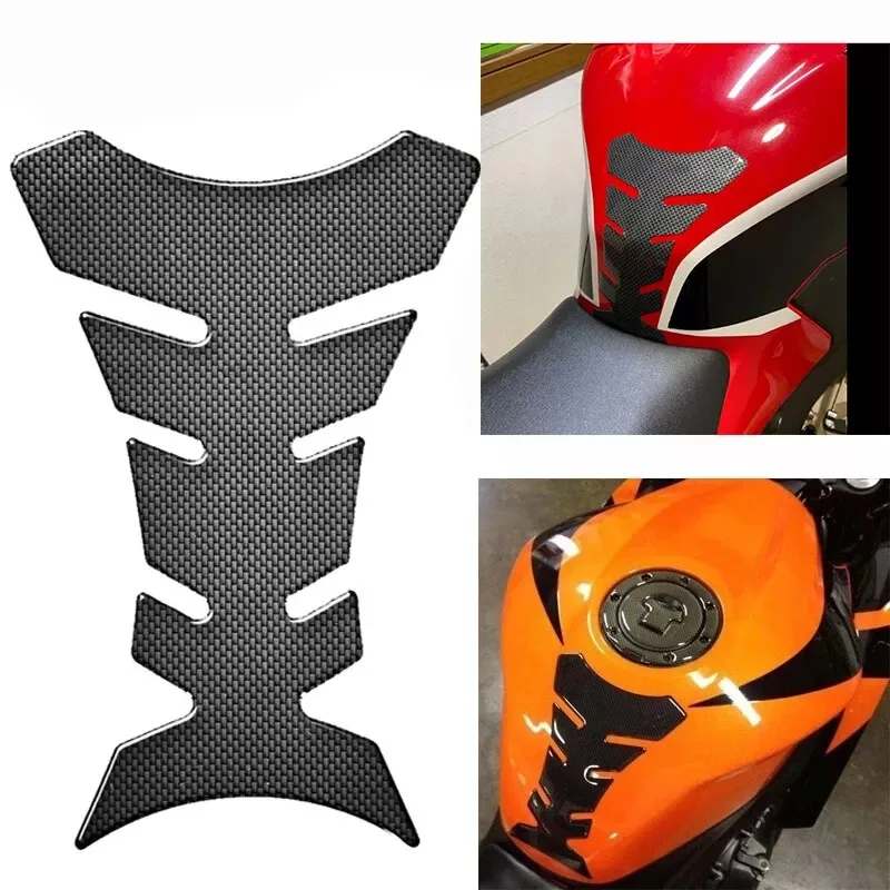 ثلاثية الأبعاد ألياف الكربون هيكل السمكة سيارة دراجة نارية ملصقات موتو خزان الغاز وسادة Tankpad حامي لهوندا ياماها كاواساكي سوزوكي العالمي