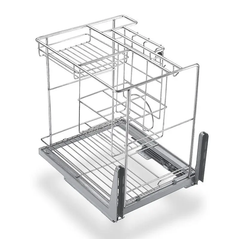 

38 35 deep cabinet seasoning basket seasoning rack kitchen 304 stainless steel drawer damping track