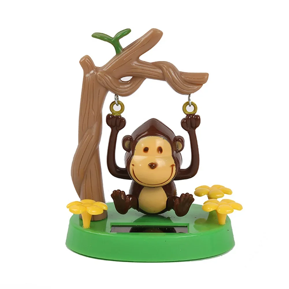 Solar Dancing Monkey Toy Solar Powered Swing Monkey Cute Car Dashboard Bobblehead for Car Interior Decoration