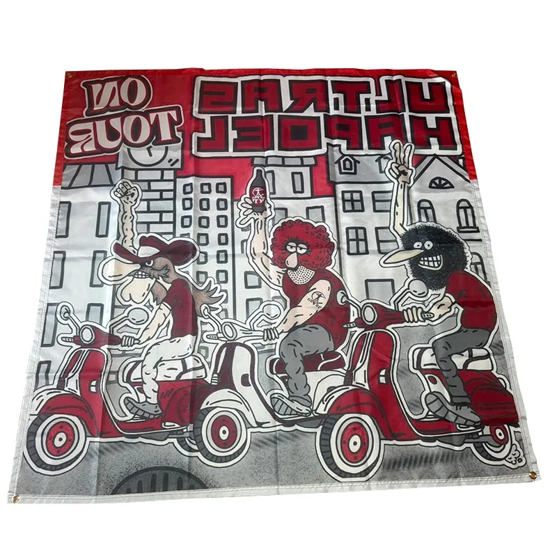 150x150cm size Ultras Hapoel On Tour Banner UHFL002
