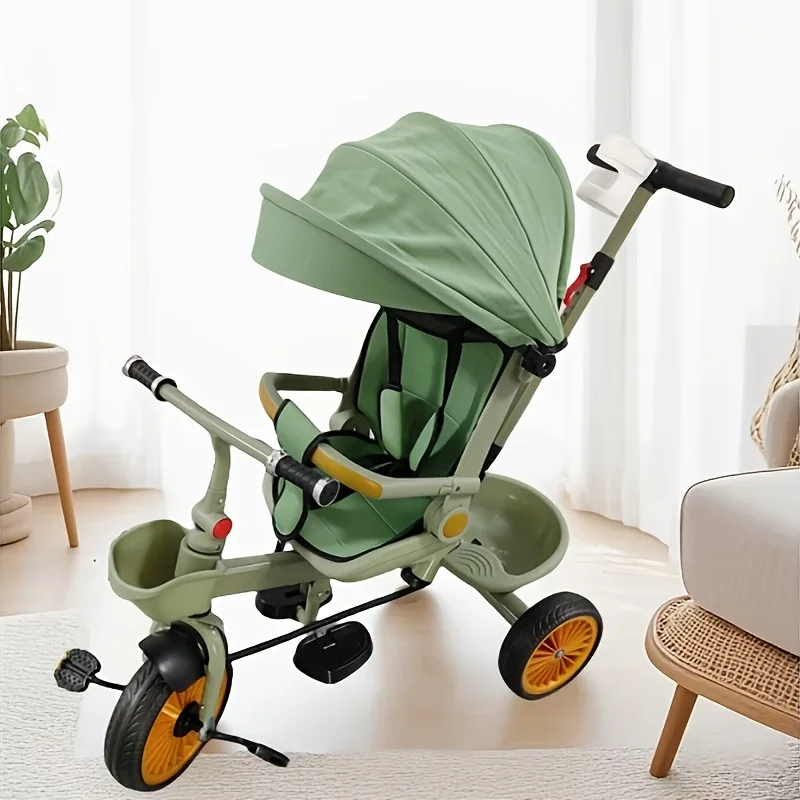 دراجات ثلاثية العجلات للأطفال، مقاعد دوارة، عربات أطفال، يمكن الجلوس أو الاستلقاء، عربات أطفال بثلاث عجلات