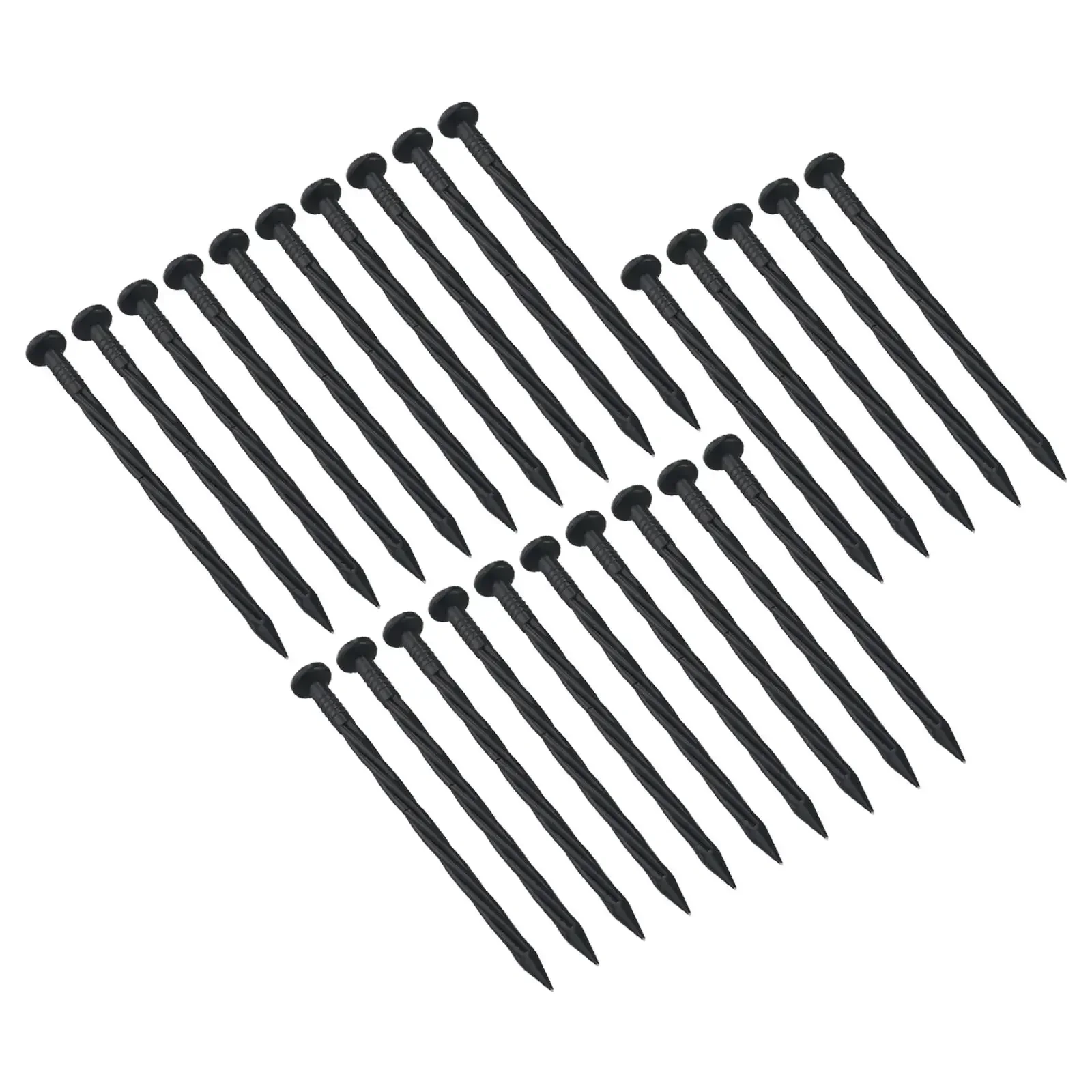 

25pcs Garden Ground Nails Plastic Ground Pile Fixed Anchor Bolts For Secure Landscape Fabric Garden Screens Hand Tools