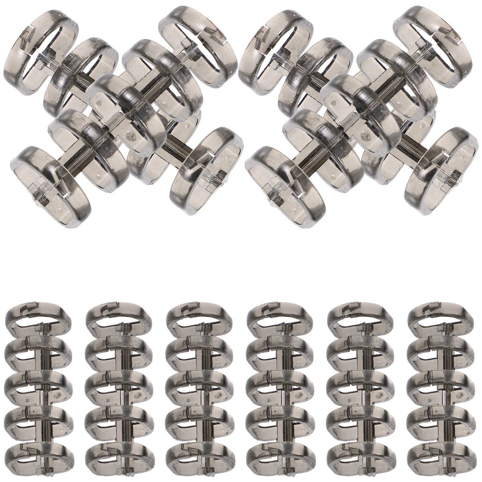 10 Pcs 5-hole Binder Rings Spiral Binding Coils Loose Leaf Exquisite Notebook Plastic DIY