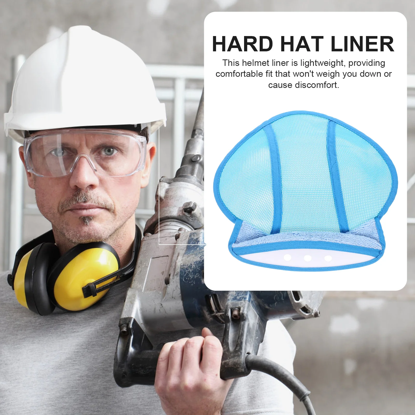 

Breathable Mesh Hard Hat Liner Insert Hat Liner Insert Sweat Absorbing Lightweight Replacement Bump Cap