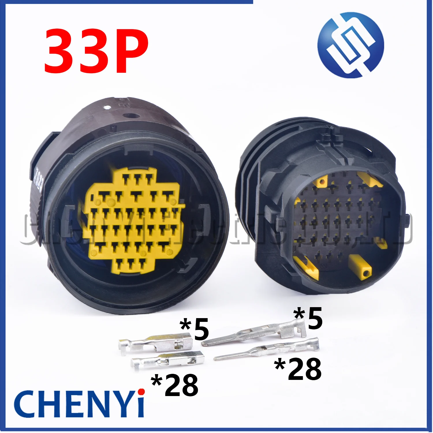 33 Pin automotive waterproof connector PCB ECU Car body door chassis wiring harness plug 33503444 For Peugeot 207 407 Citroen C5