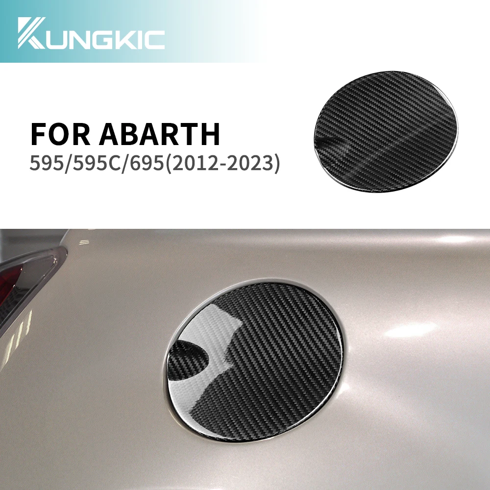 Dry Carbon Fiber For Abarth 595 595C 695 2012 2013 2014 2015 2016 2017 2019 2019 2020 2021 2023 Car Fuel Tank Cap Cover Sticker