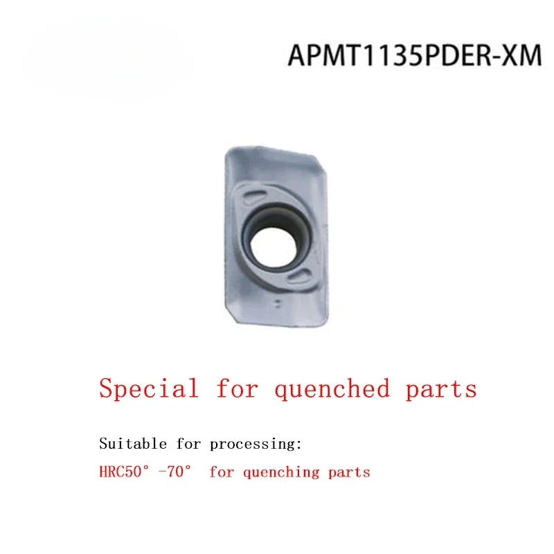 High quality APMT1135 APMT1604 inserts for Cast iron quenching APMT1135PDER APMT1604PDER XM H2 M2 blade HRC 70° carbide inserts