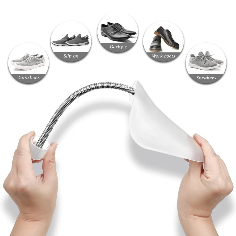 Repacego 2 قطعة أشجار الأحذية البلاستيكية العملية قابل للتعديل طول الأحذية الأشجار نقالة التمهيد حامل المنظمون حذاء نقالة حارس