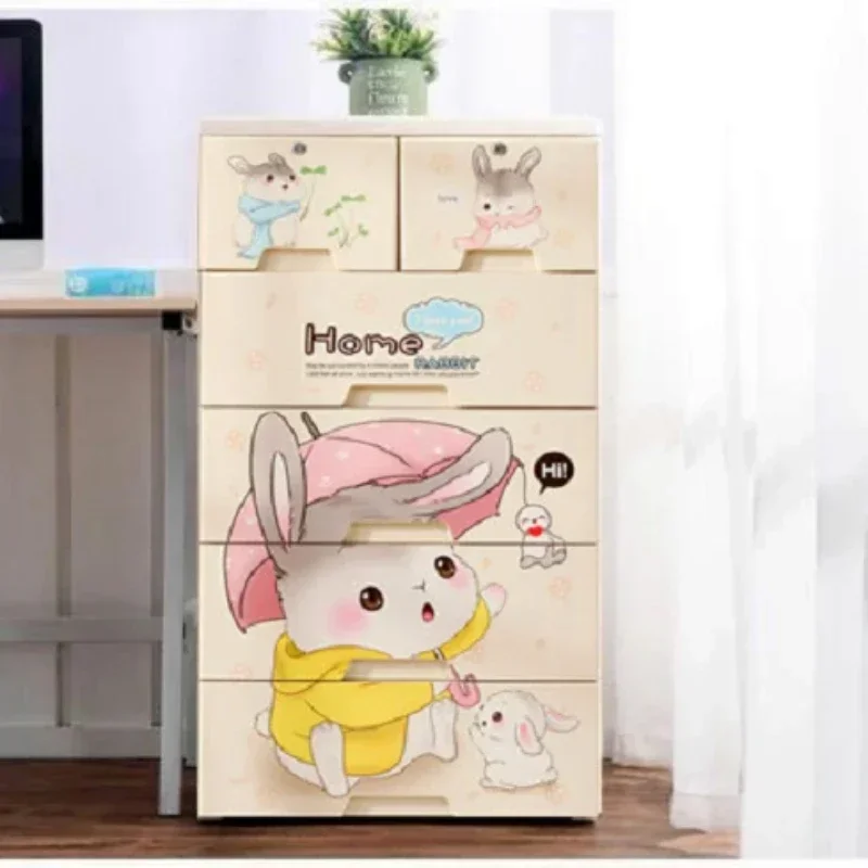 

Thickened Drawer Type Storage Cabinet Box Baby and Children's Wardrobe Locker Toy Organizer Chest of Drawers for Home Nursery123