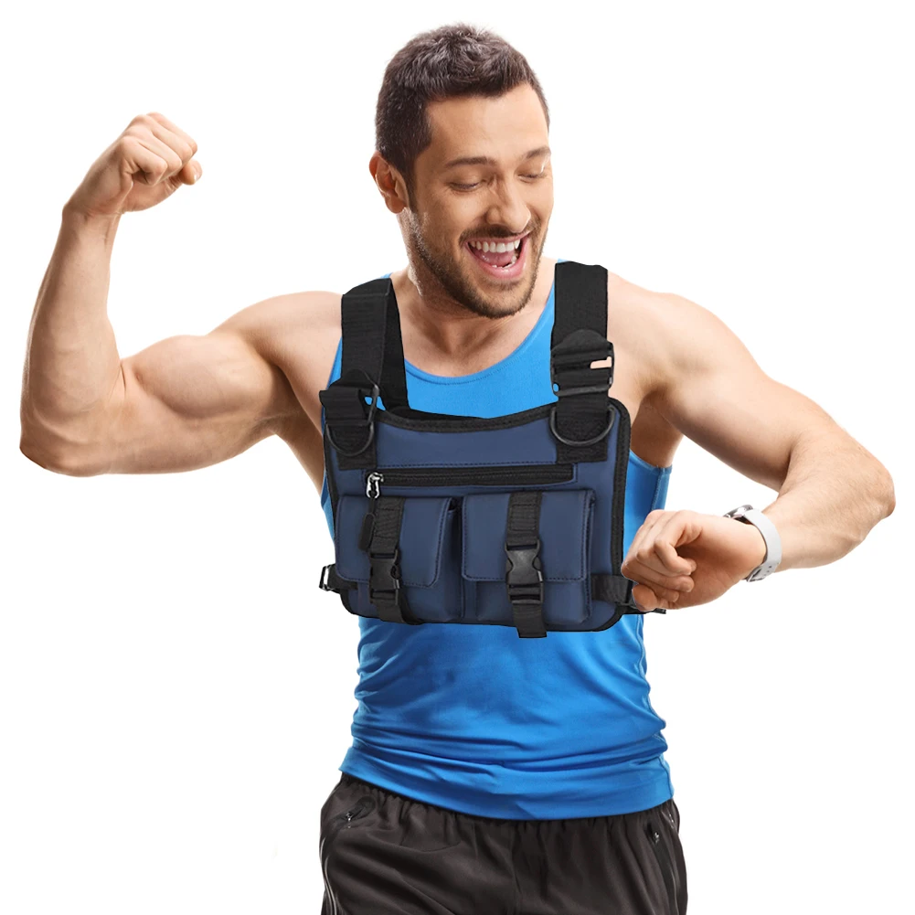 Chest Rig Bag Lightweight Vest Bag Multi-Function Outdoor Chest Bag Adjustable Hiking Bag Waterproof for Workouts