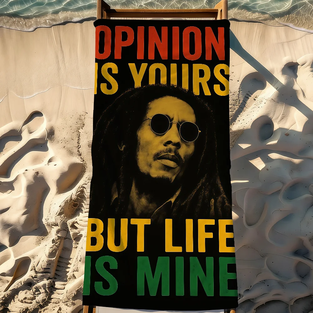 Singer Bob Marley Towel Sports Quick Dry Travel Camping Gear Sandproof Soft Light Large Beach Towel