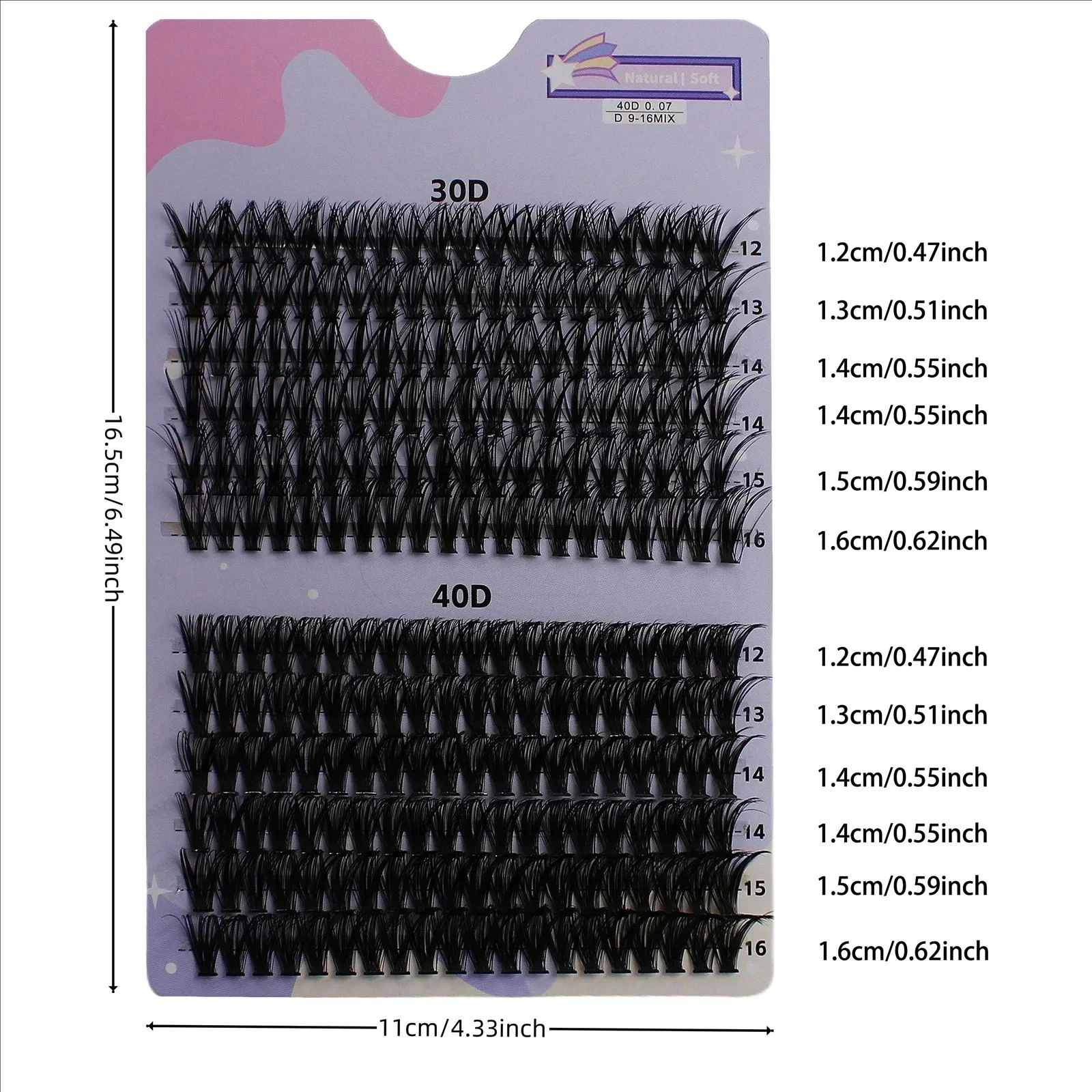 MJ 30/40D 12-16 ミリメートルミックス D カールクラスターまつげ個別まつげラッシュエクステンションクラスターまつげソフトナチュラルつけまつげ