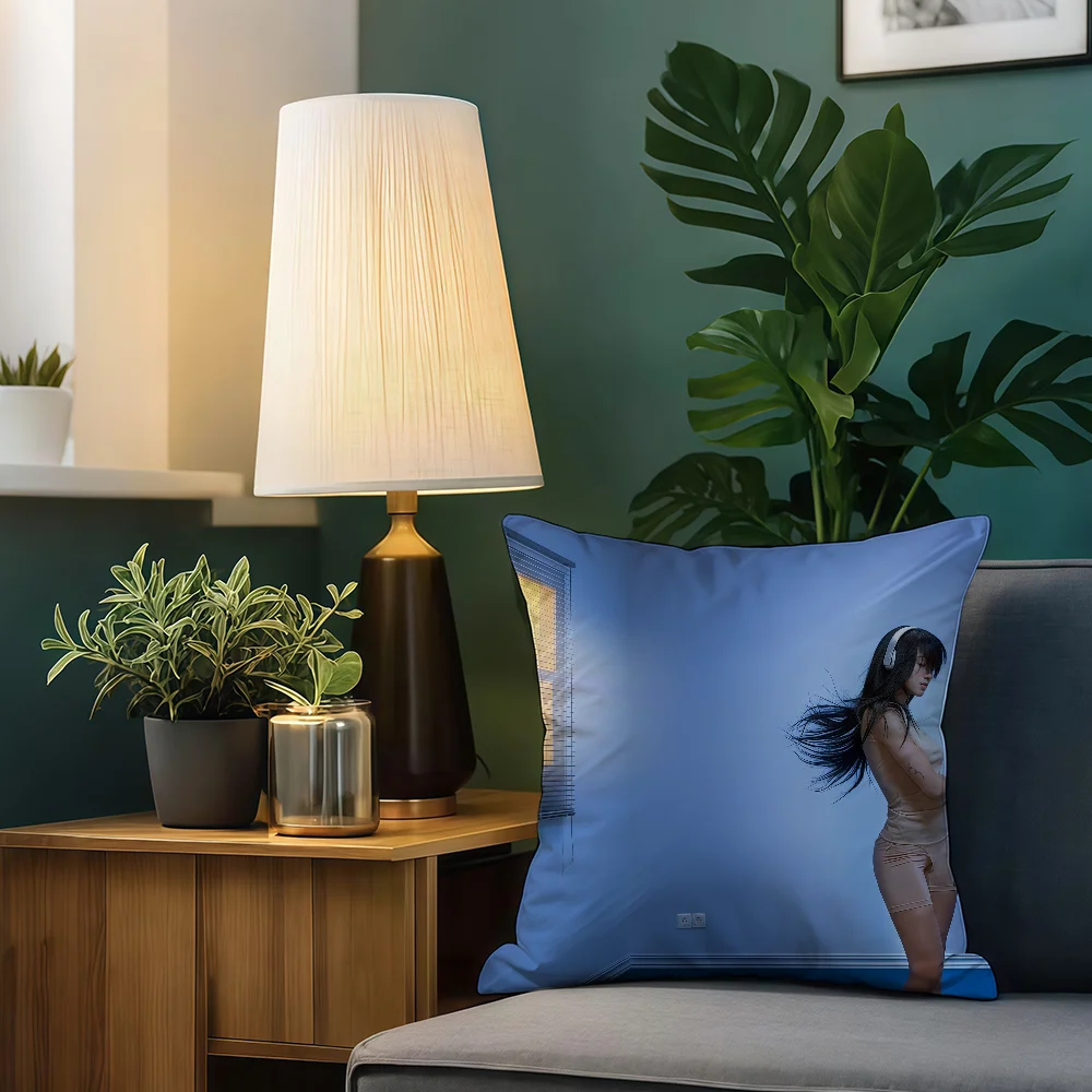 غطاء وسادة A-Aitana Singer O-Ocana مطبوع على الوجهين من البوليستر غطاء وسادة مزخرف بسحاب #6