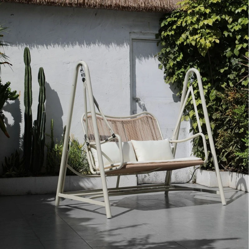 

Outdoor swing hanging chair indoor and outdoor double rattan hanging basket reclining chair courtyard garden autumn rocking