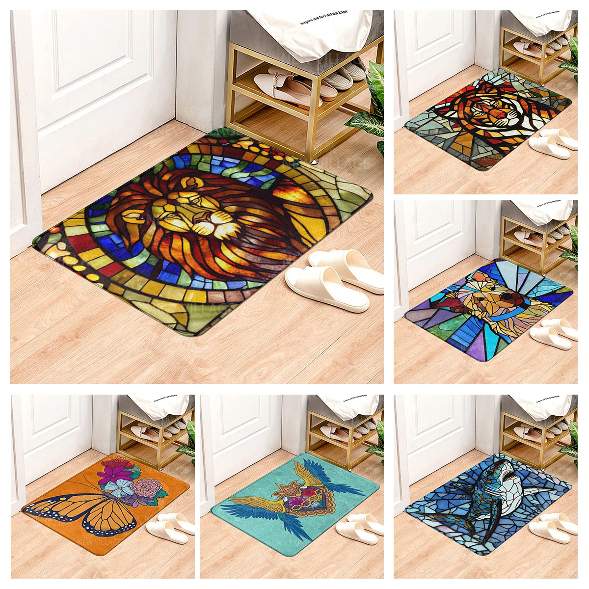 House entrance carpet Home Colorful animals doormat  Room Bath mat Foot mat bathroom non-slip mat Kitchen water absorption mat