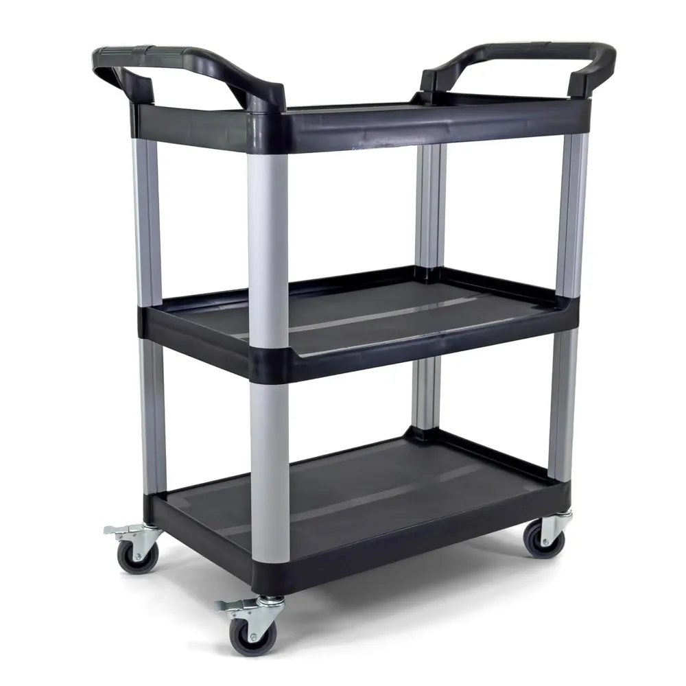 

Commercial Heavy-Duty Utility Service Cart | 3 Shelf | | 450 Lbs Max Capacity