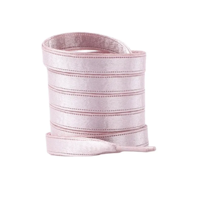 1Pair 140cm Wide Satin Shoelaces Soft Silk Fashion Decor Laces for Sneakers Ballet Casual Shoes