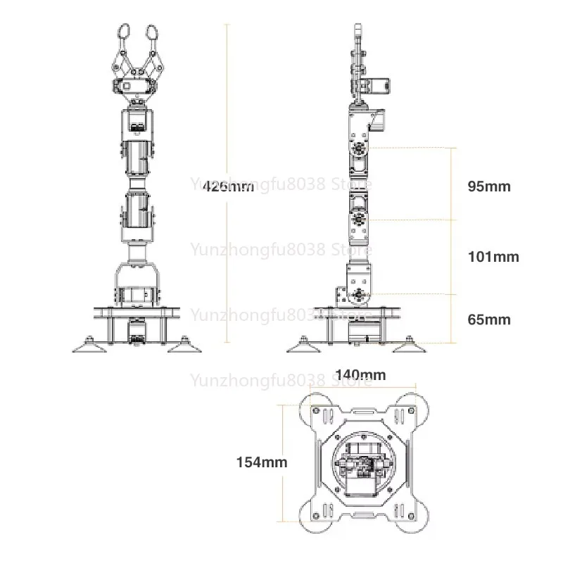 Picture 6: Assembled XArm UNO 6DOF Robotic Arm with Arduino Secondary Development Sensor Kit