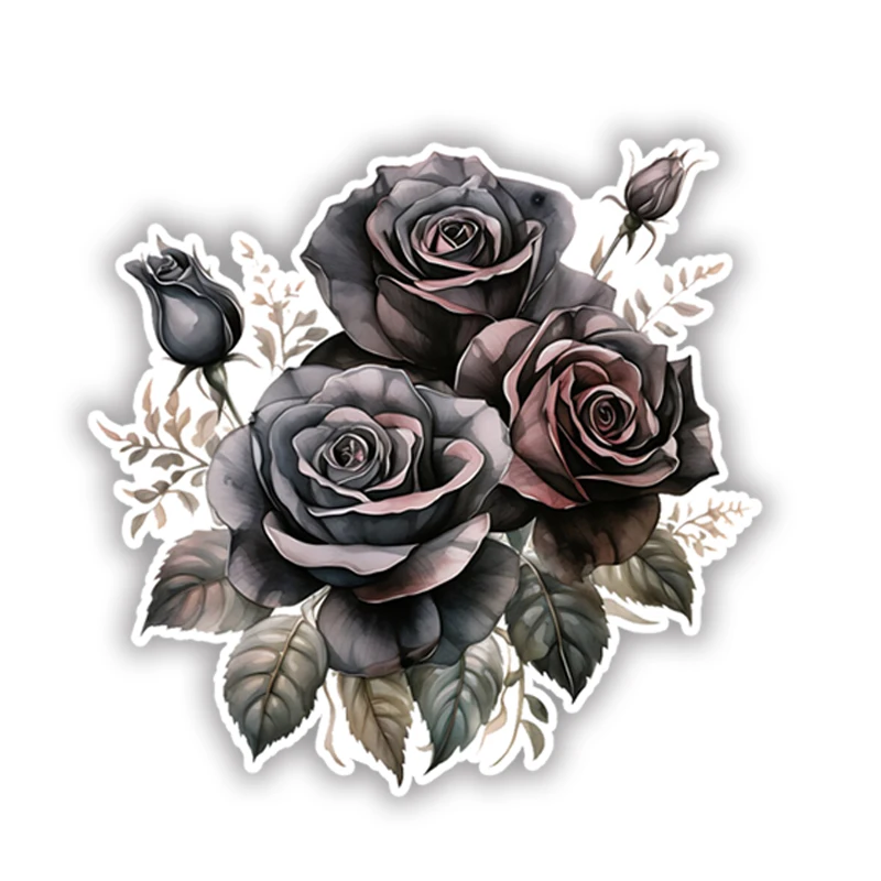 

CK21128# Dark Academia Gothic Rose Car Sticker Waterproof Auto Decors for Bumper Rear Window Laptop