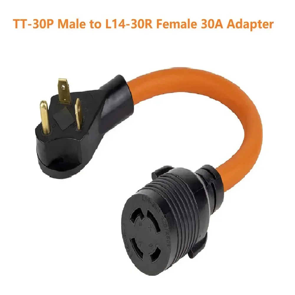 Generator Plug Adapter NEMA TT-30P Male To L14-30R Female 10 Gauge 125V 30 Amps Power Tool Accessories