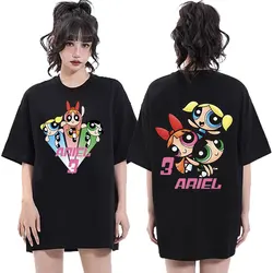 Powerpuff ragazze compleanno ragazza grafica magliette uomo donna Casual cotone manica corta T-shirt carino abbigliamento moda T-shirt oversize