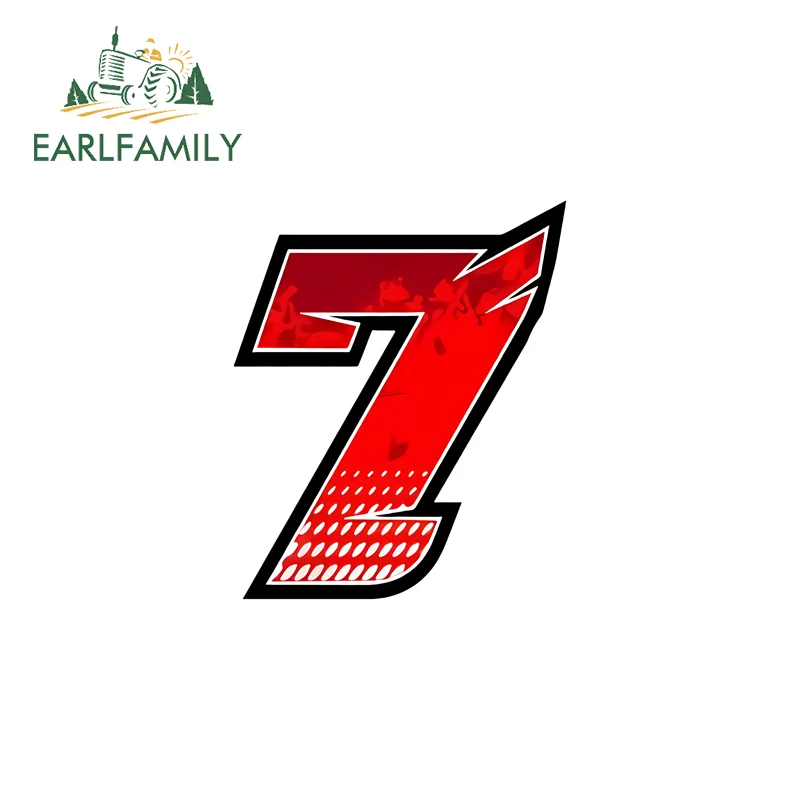 

EARLFAMILY Красные гоночные наклейки-номерки, тонкие наклейки для квадроциклов, наклейки для кондиционеров, простые практичные водонепроницаемые аксессуары для декора внедорожников, сделай сам