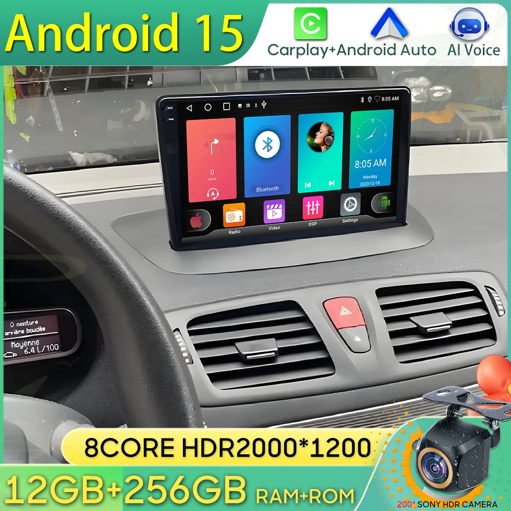 Rádio do carro de android 15 para renault megane 3 fluence samsung sm3 2008 - 2014 navegação gps android auto carplay wifi vídeo não 2din