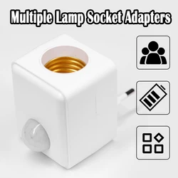 E27 Infrared Sensor Lamp Holder 220v Light Motion Pir Movement Plastic Plug Wiring No Bulb Base Radar Home Detector Us/eu/uk Led