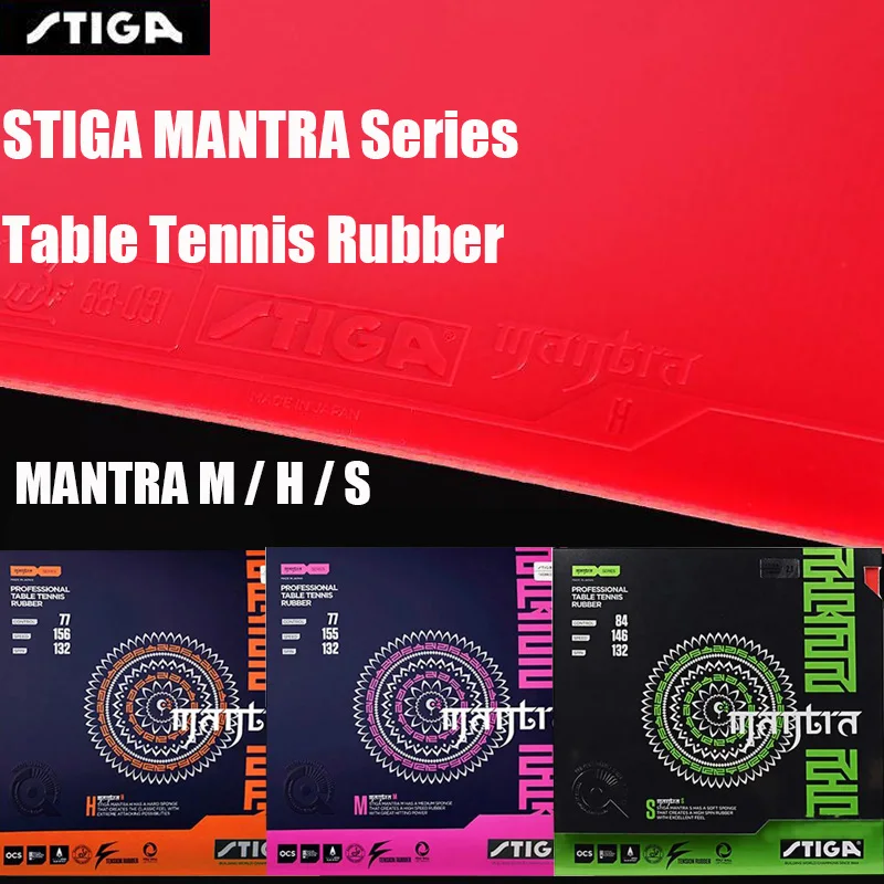 STIGA MANTRA M/H/S Series Table Tennis Rubber Semi-tacky Pimples-in Offensive Ping Pong Rubber Professional Table Tennis Sponge
