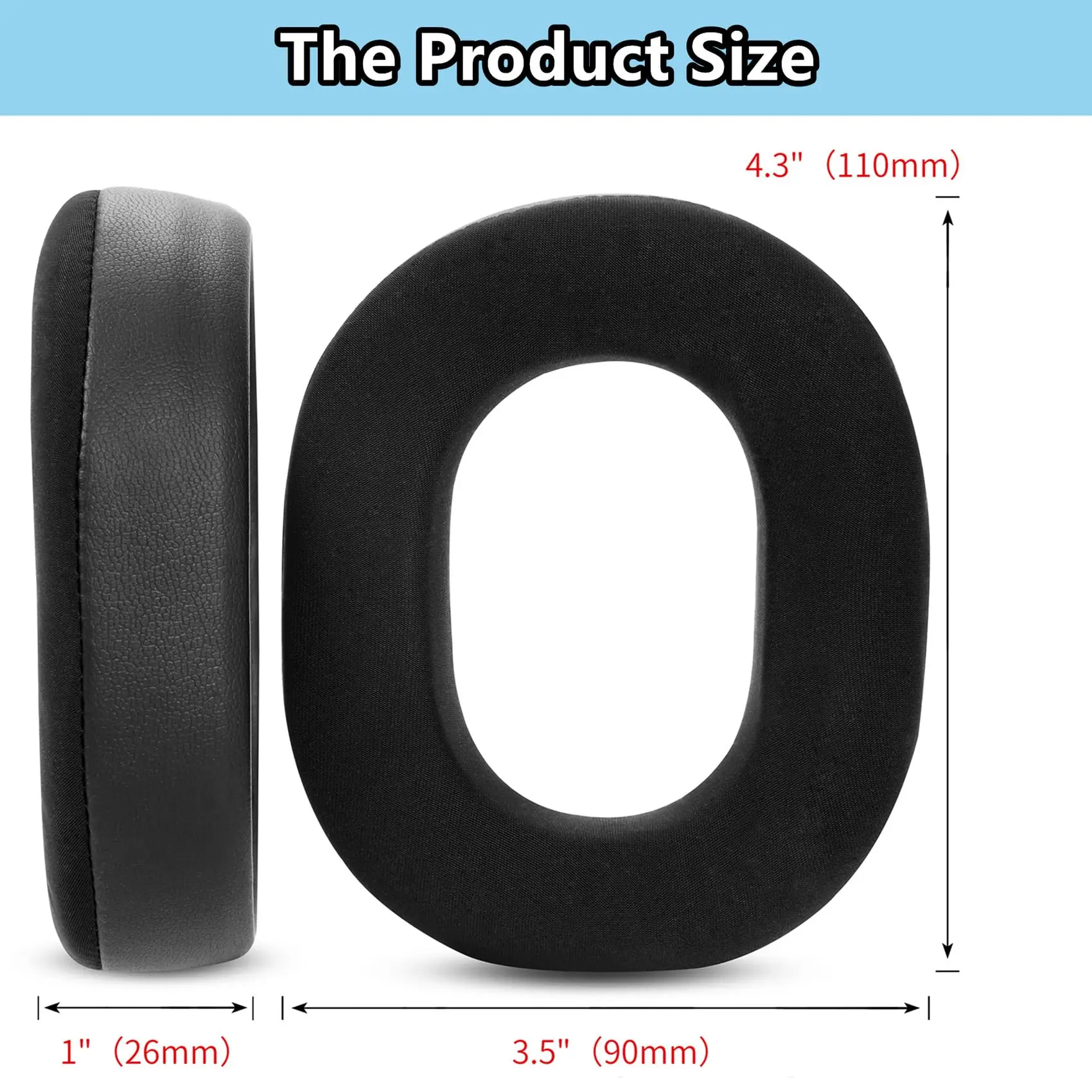 V3 Pro Ear Pads Cushions Replacement Compatible with Razer BlackShark V3 Pro Wireless Gaming Headset-Cooling Gel