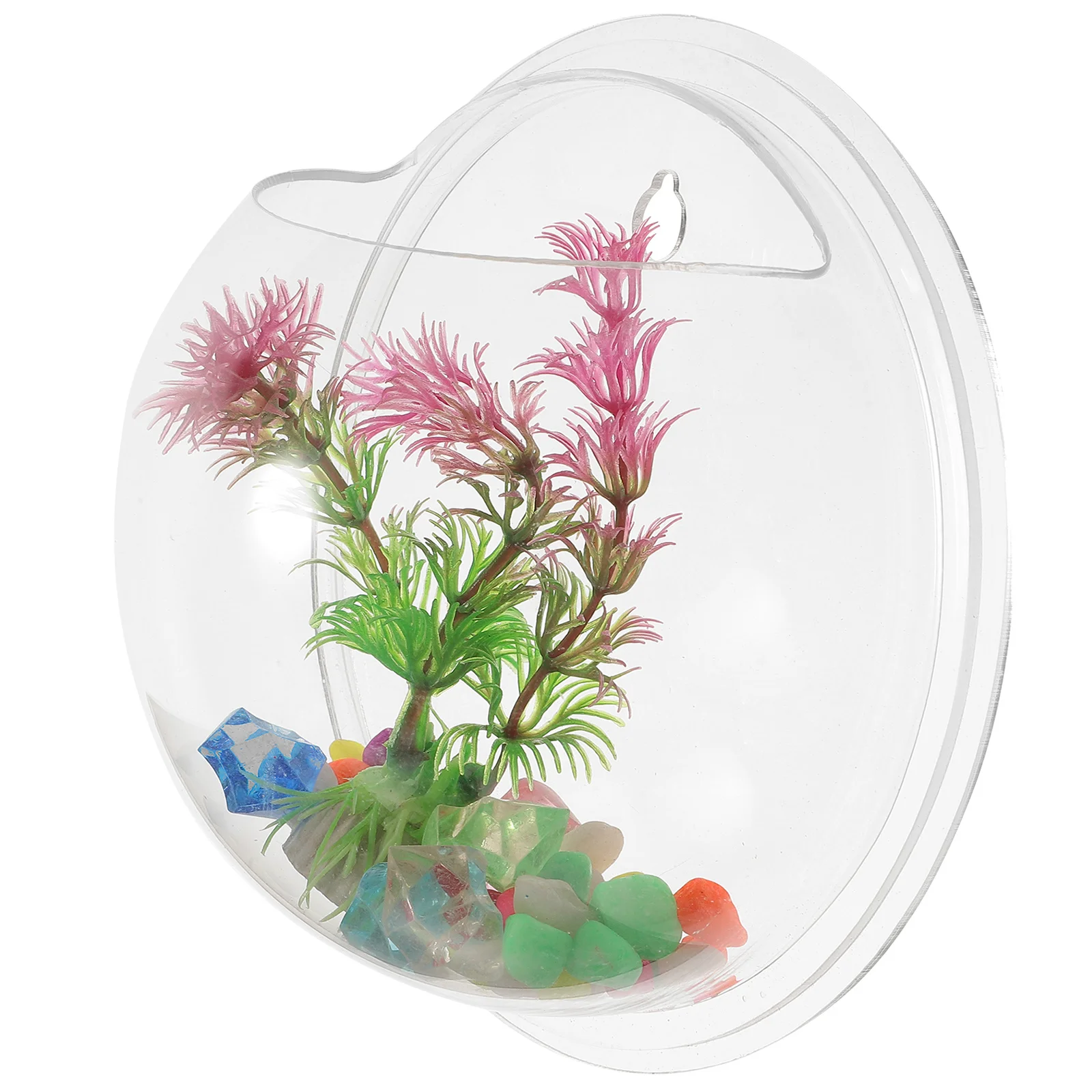 

Transparent Wall-Mounted Acrylic Vase Hydroponic Fish Tank Decorative Planter Home Centerpiece Flower Display Wall Fish Tank