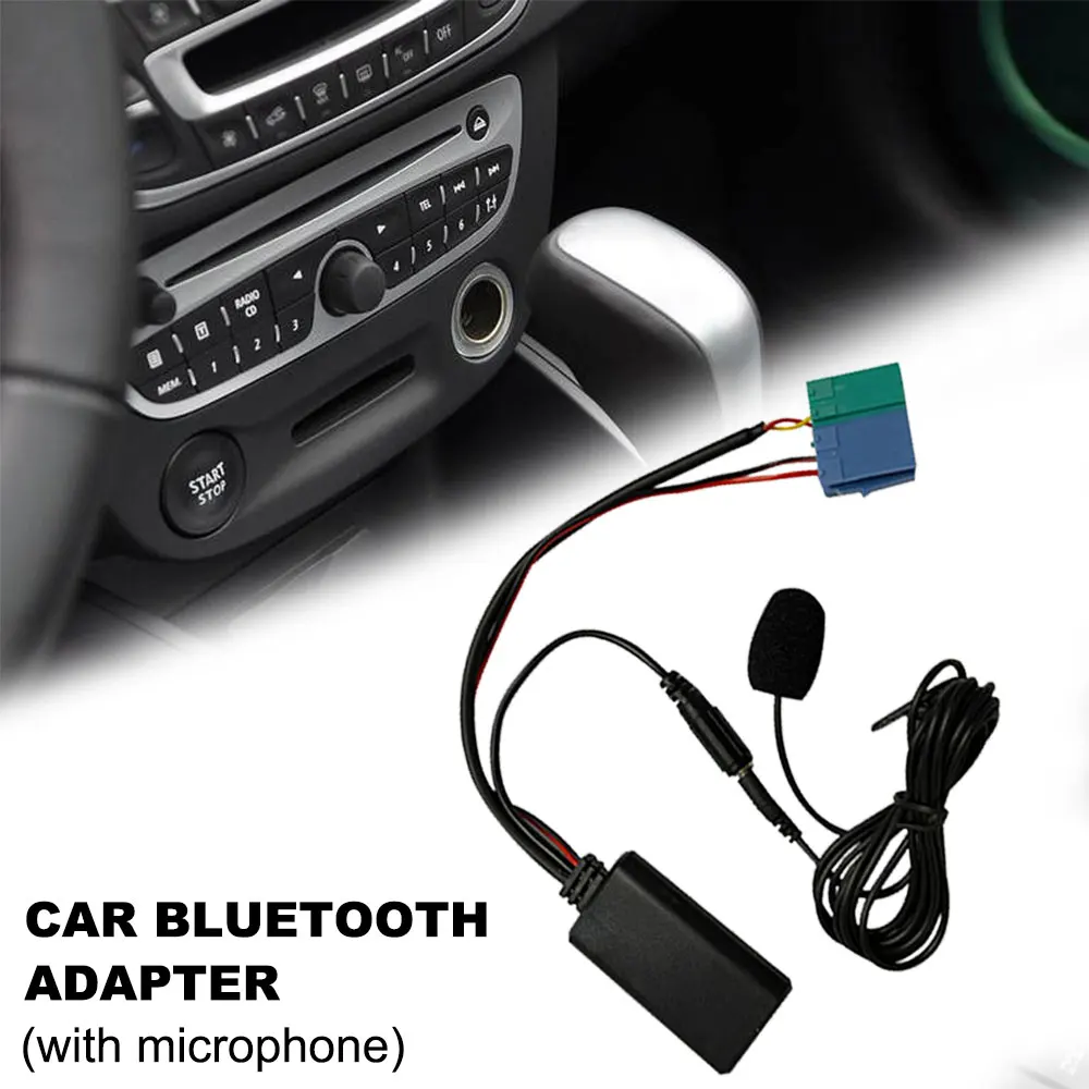 Car Bluetooth Module AUX Audio Cable Adapter MIC Handsfree MINI ISO 6Pin AUX Cable For Renault Updatelist Radio 2005-2011