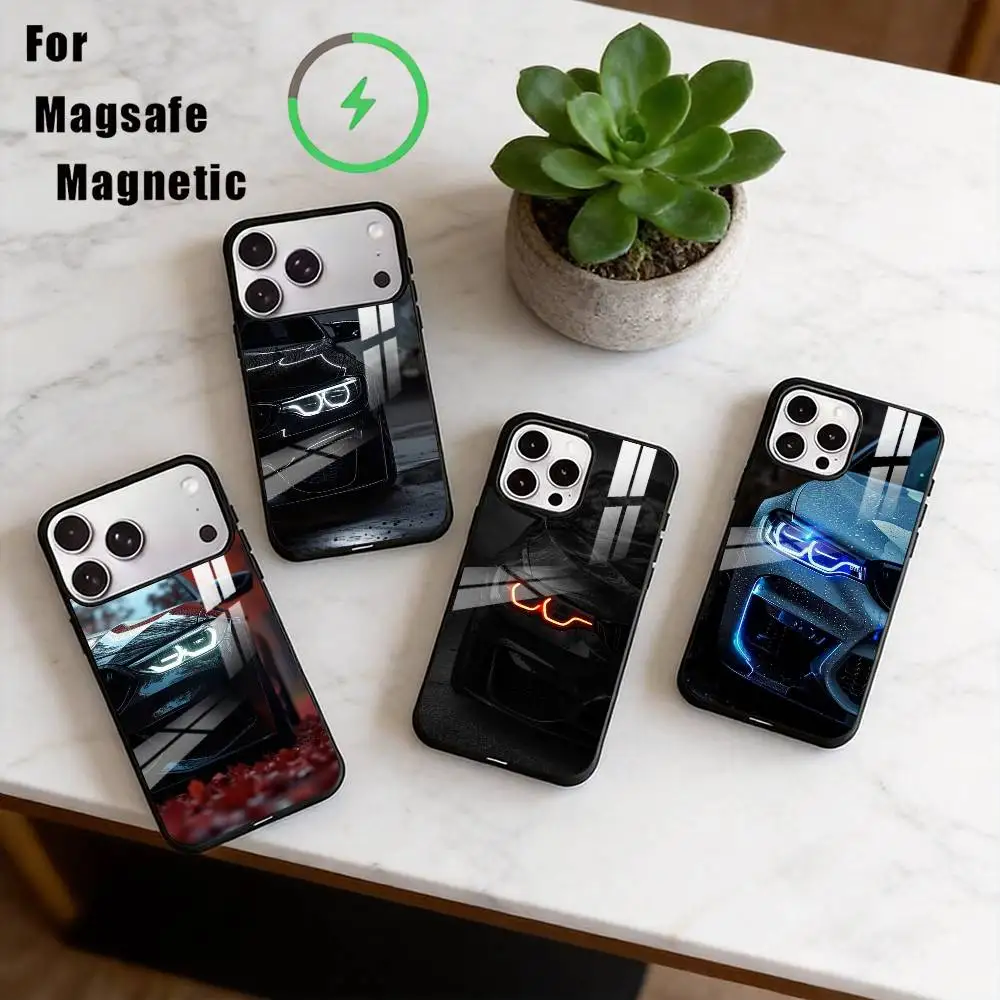 

C-Car M4 Phone Case For iPhone17,16,15,14,13,12,11 Plus,Pro Magnetic For Magsafe Wireless Charging