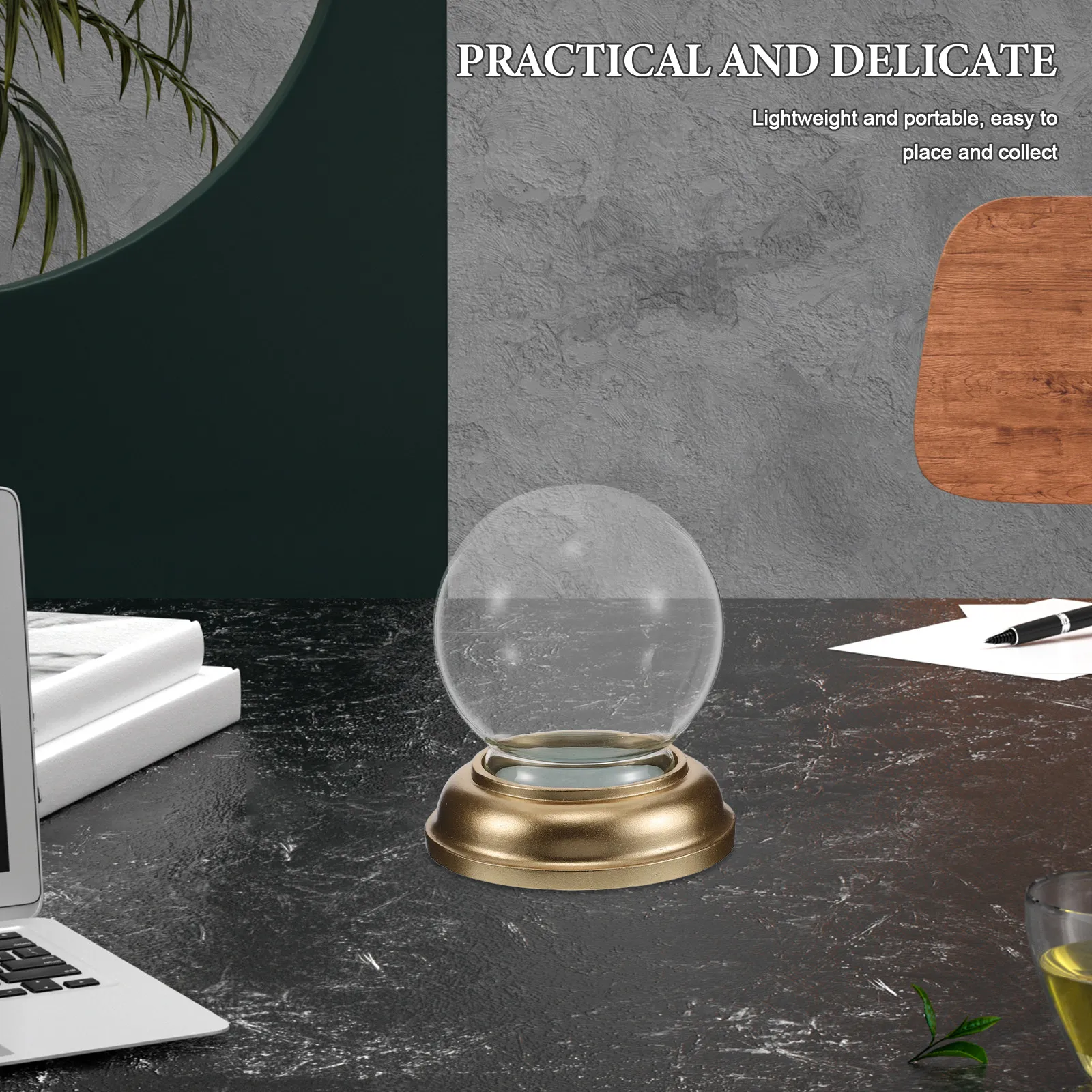 

Прозрачные пустые круглые стеклянные основы для снежных шаров (2x5.1) для домашнего декора, наполняемые, для поделок, товары для рукоделия