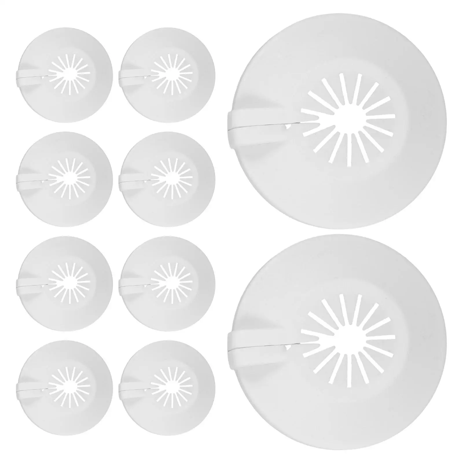 10 Pcs Replacement Plate Fire Sprinkler Nozzle Decorative Cover Wall Flange for Head Covers