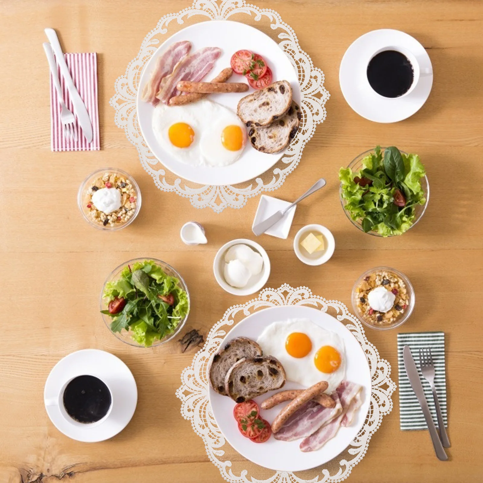 2 قطعة الحصير الجدول الدانتيل لينة مجسمة التطريز صور الدعائم أنيقة كأس الحصير قابلة لإعادة الاستخدام اكسسوارات المنزل #1