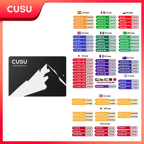 CUSU SATA SSD 128gb 256gb 512gb 1tb 2tb SSD Hard Drive SATA3 Solid State Disk for PC Laptop Desktop