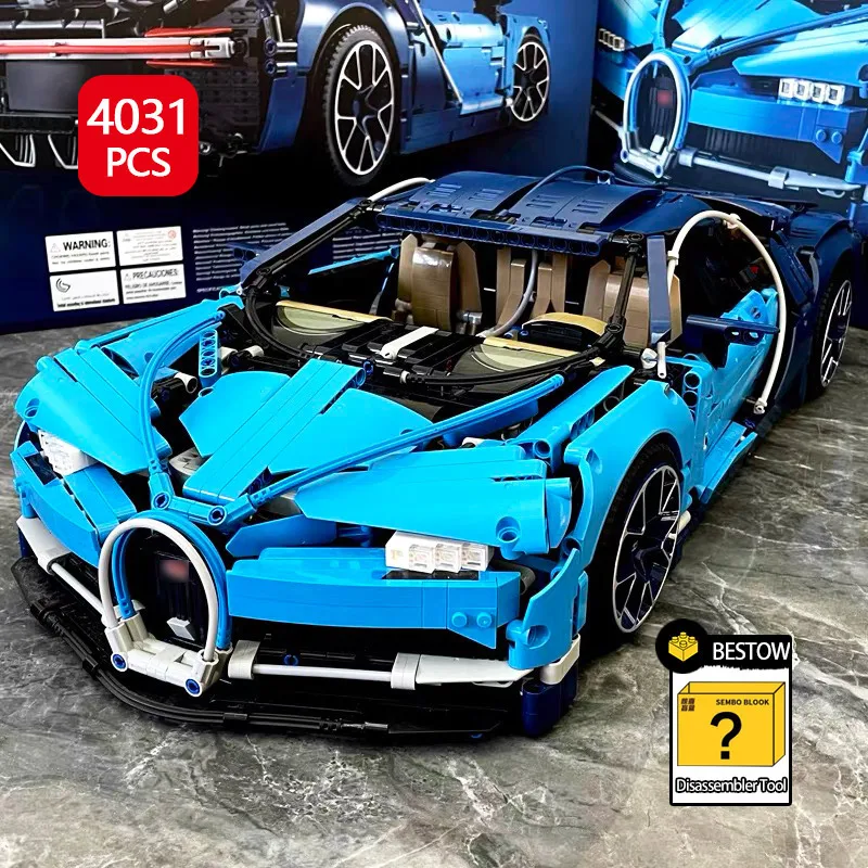 

3599 шт., набор строительных блоков для суперавтомобилей, масштабная модель MOC1:8, спортивный автомобиль, кирпич, игрушка для взрослых, украшение и подарок для мальчика на Рождество