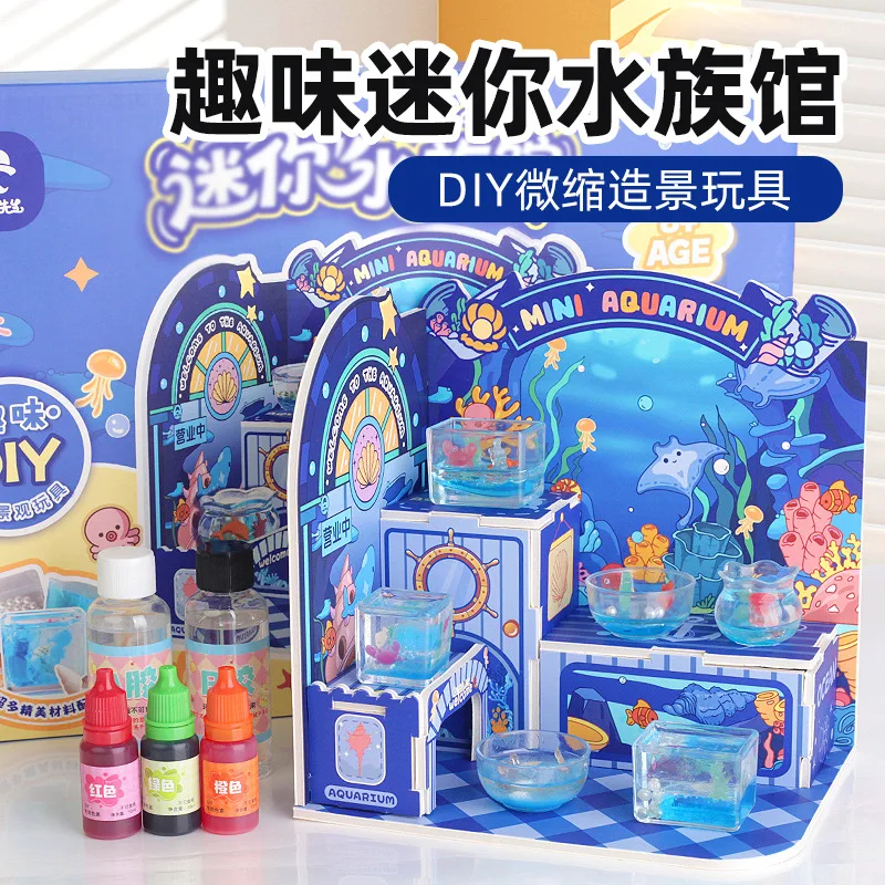 New Kids Mini Aquarium Micro Landscape DIY Making Set Simulation Mini World Handmade Craft Kit Home Table Decor Creative Gift