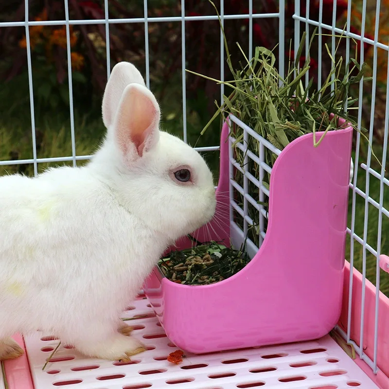 

ABS Rabbit Hay Feeder Bottle Hanging Anti-spill Feeder Storage for Small Animal Chinchilla Rabbit