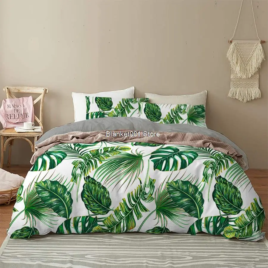 

260X230 Duvet Cover Nordic Simple Bedding Set Adult Sets Plant Leaves Single Double Queen King size Qulit Covers 240X220